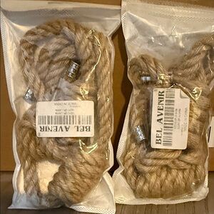 Natural Rope Curtain Tiebacks - Tan